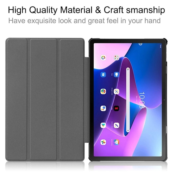 Tri-fold Fodral till Lenovo Tab M10 Plus Gen 3 - Grön Grön