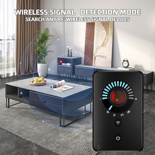 Ultra Thin Anti Spy RF Signal Detection Hotel Pinhole Camera Detector Board Black
