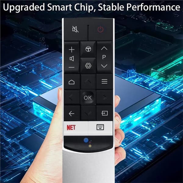 Fjernkontroll utskiftning for RC602S JUR2 for TCL TV stemmeaktivert Silver