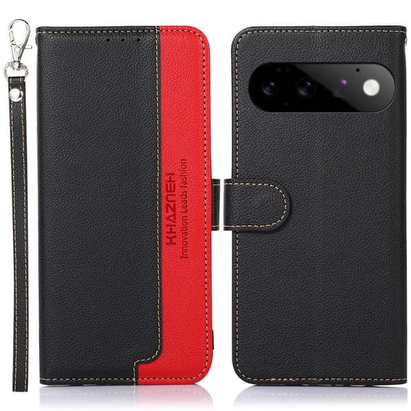 KHAZNEH Telefonlommebokdeksel med stropp til Google Pixel 11 og Pixel 11 Pro Black