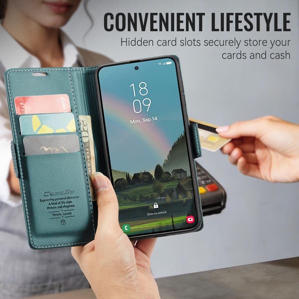 CASEME Till Xiaomi 17T Plånboksfodral Grön