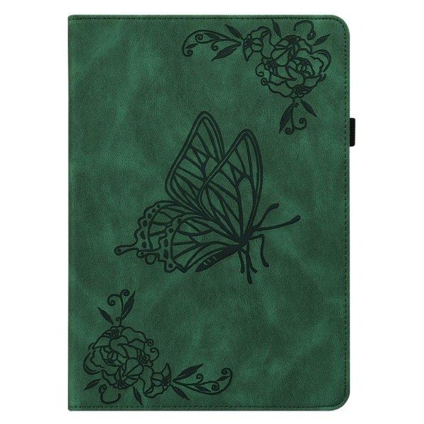 Apple iPad 10.9 2022 Vikbart fodral korthållare Fjäril - Grön Grön