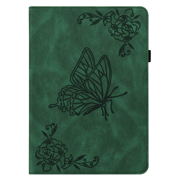 Til iPad 10.9 (2022) Tabletetui Cover Buterfly Imprinting - Grøn Green