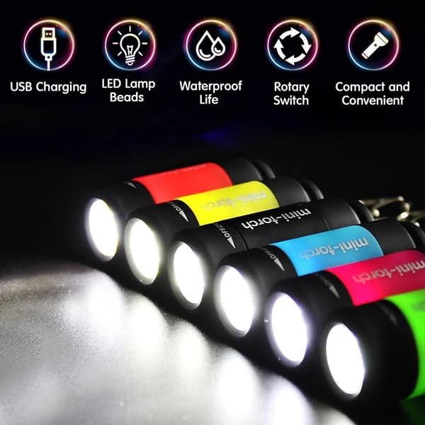 IPX4 vedenpitävä mini ladattava LED 25 lumen taskulamppu Green