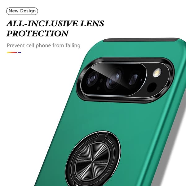 Til Pixel 10 Pro / Pixel 10 Deksel Hybriddeksel med Finger Ring - Green