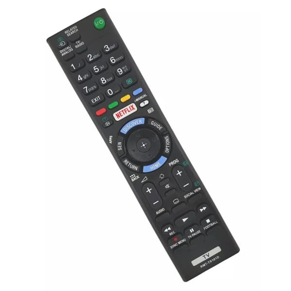 Fjärrkontroll Ersättning för RMT-TX101D För Sony TV Svart