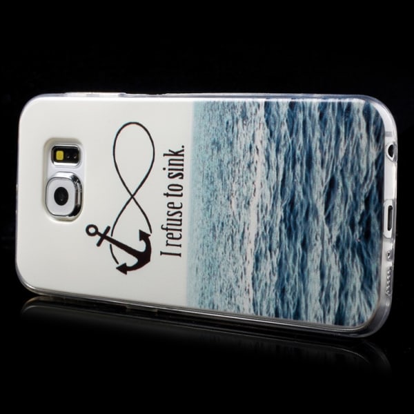 Samsung Galaxy S6 TPU skal Anchor and Quote Purple