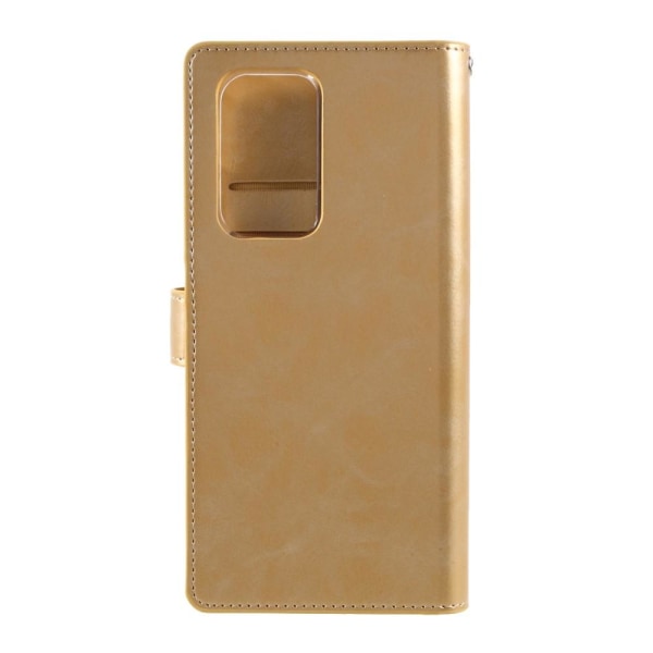 MERCURY GOOSPERY Mansoor Wallet Diary PU-nahkakotelo Samsung Galaxy S21 Ultra Gold