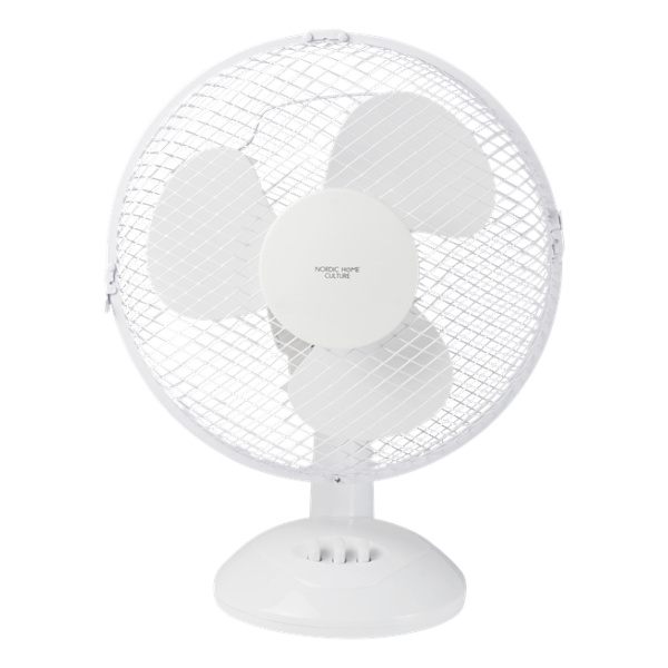 NORDIC HOME CULTURE Pöytätuuletin, 230 mm, kolme nopeutta 20 W White