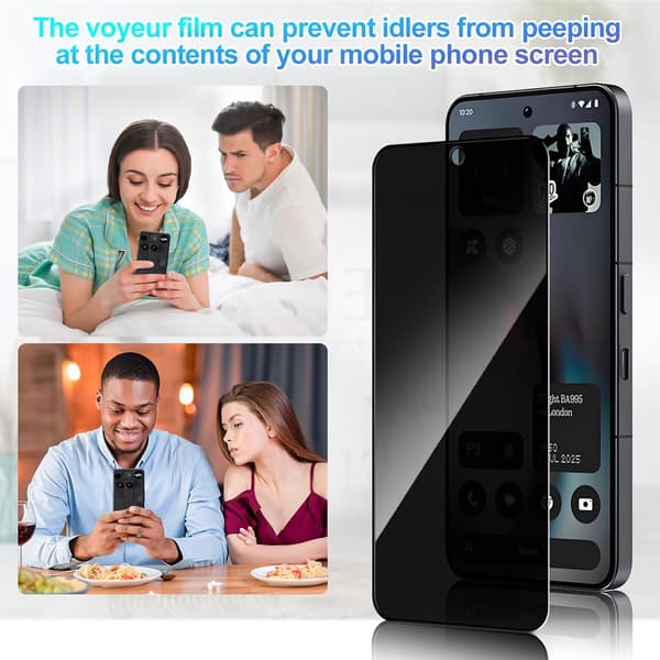 Til Nothing Phone (4a) Privacy Skærmbeskytter Black