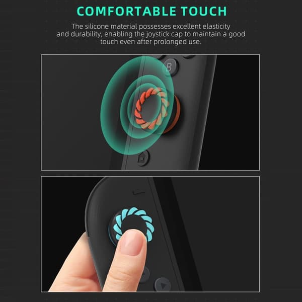 Kompatibelt med Nintendo Switch 2 4 st Joy-Con tumgrepp - Svarta Svart