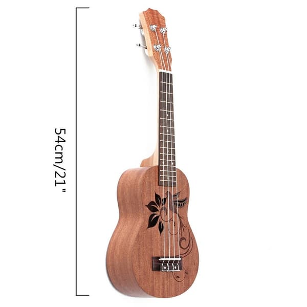 Sapele Ukulele 4-strängad Musikinstrument Brun