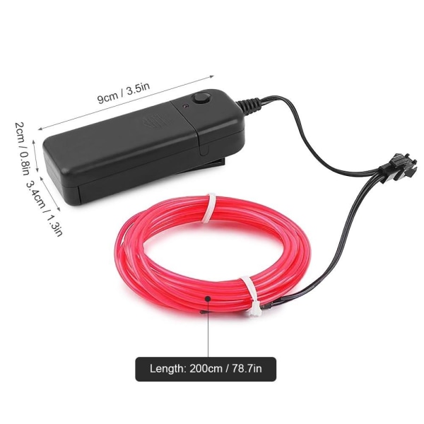 LED Scooter Lysstripe Vanntett Biler Atmosfære 3 Lysmoduser - Gul Yellow