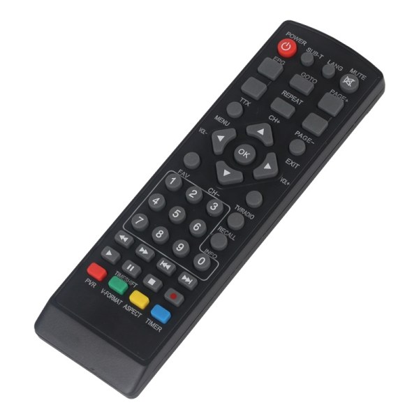 DVB-T2 Dekoder Fjernkontroll Erstatning HDTV Smart TV Box Black