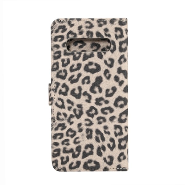 Samsung Galaxy S10e Plånboksfodral Fodral Leopard - Beige Beige