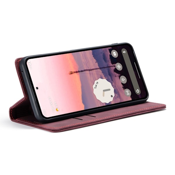 CASEME Til Google Pixel 9 Pro / Pixel 9 Etui Stativ Telefon Cover Red