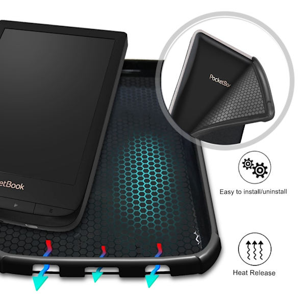 Etui til PocketBook læsetablet - Mange forskellige modeller - Sort Black
