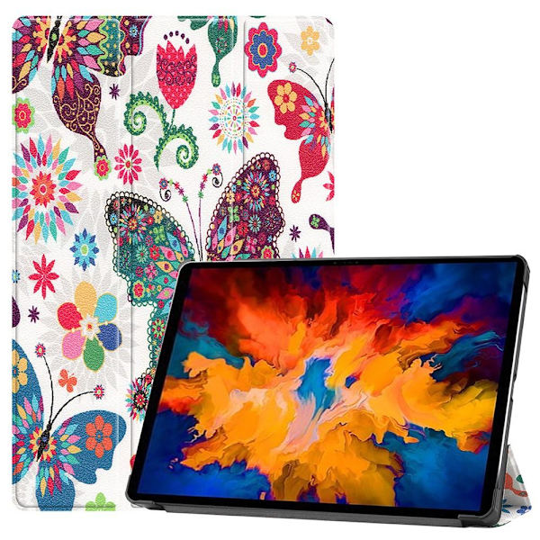 Tri-fold Fodral till Lenovo Tab P11 Pro TB-J706F - Butterfly multifärg