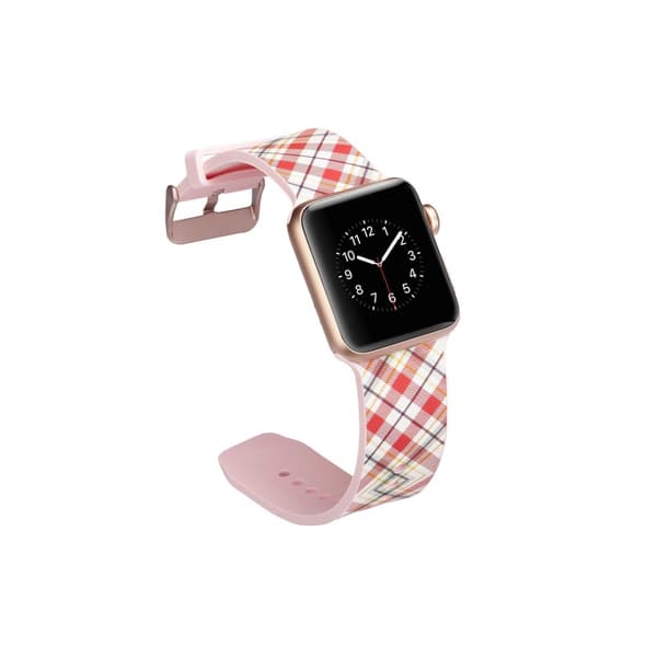 Silicone klockrem för Apple Watch 4 44mm, 3/2/1 42mm - Lattices multifärg