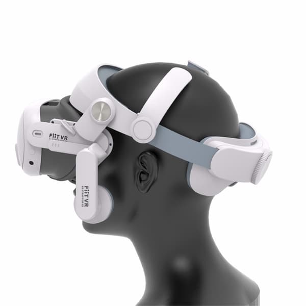 Meta Quest 3 FIIT VR T300 Plus Pannband Frontskydd Hörselkåpor Vit
