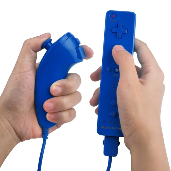 Kompatibel med Wii Controller Set Motion Plus, Bulk Dark Blue Blue