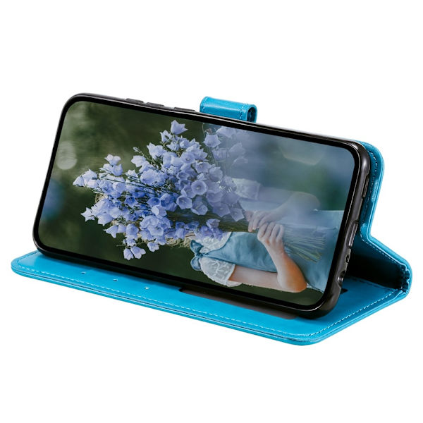 For Samsung Galaxy A17 / A26 Stativdeksel Totem Lommebokdeksel Blue