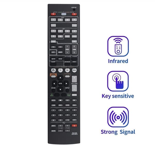 Fjernkontrollerstatning for RAV432 For Yamaha Audio/Video Receiver Black