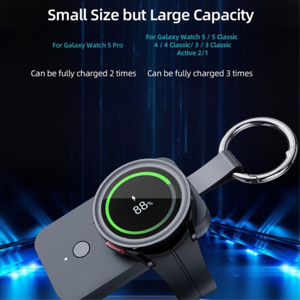 Qi Trådlös Powerbank Till Samsung Galaxy Watch 5 4 3/Watch 5 Pro Vit