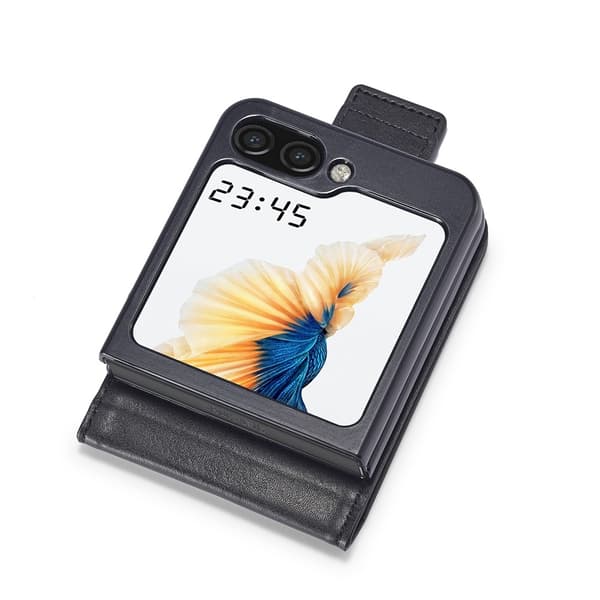LC.IMEEKE Telefonpungcover med støtteben til Samsung Galaxy Z Flip8 Black