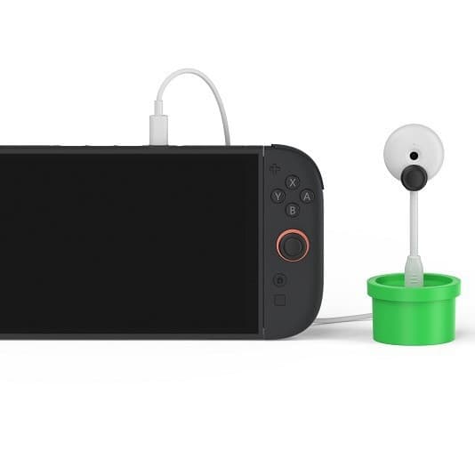 Kompatibelt med Nintendo Switch 2 Växtformad 1080P USB-kamera med laddningsbas Grön