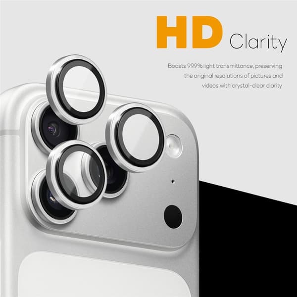 NORTHJO Kameralinsebeskyttelse til iPhone 18 Pro / 18 Pro Max Silver