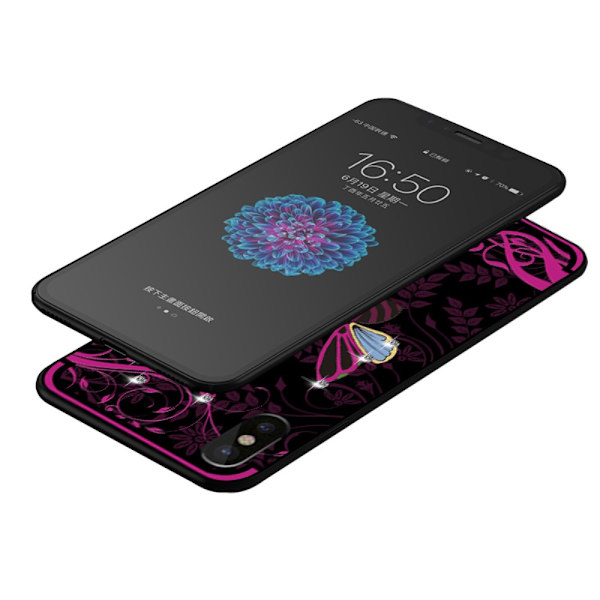 NXE iPhone X TPU-deksel - Rose Bee