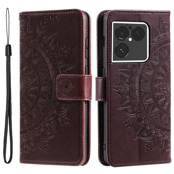 Plånboksfodral med Stativ och Handledsrem till Sony Xperia 1 VIII Brown