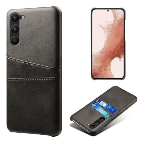 Samsung Galaxy S23 KSQ PU - læderbelagt skal hårdt etui Black
