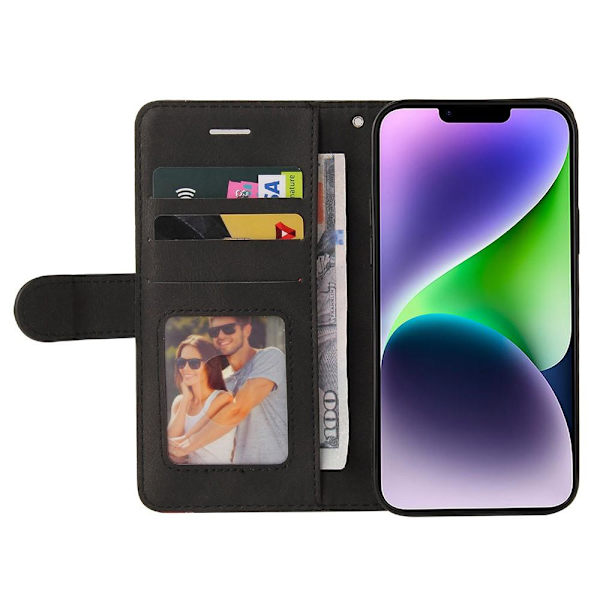 Til iPhone 15 Plus KT Series-1 Dobbeltfarvet etui Black