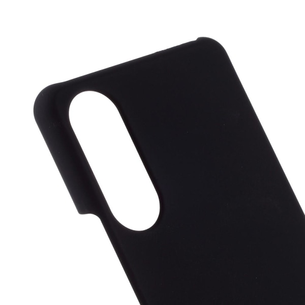 Gummibelagt hård plastik taske til Sony Xperia 1 II - Sort Black