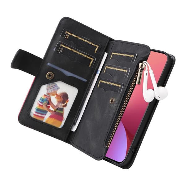 KT Multifunksjons Serie-5 Telefonveske for Xiaomi 12 Black