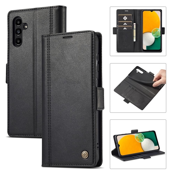 LC.IMEEKE Wallet Case Fodral till Samsung Galaxy S24 FE - Svart Svart