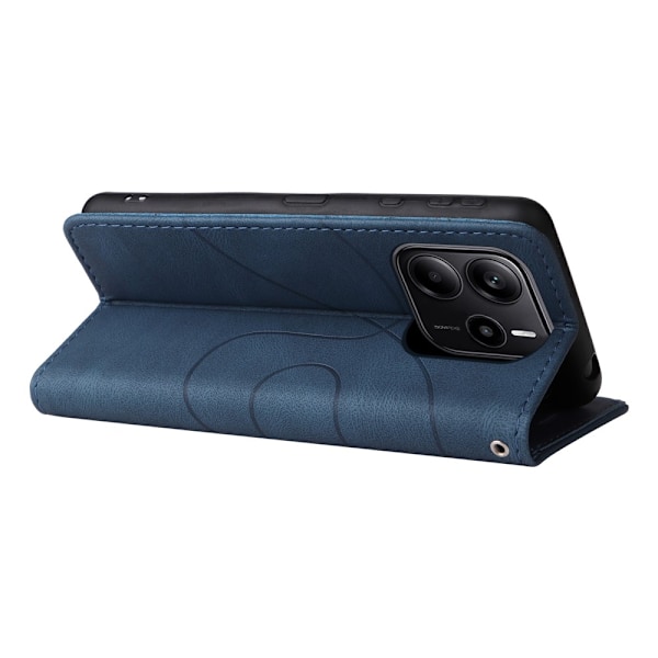 Til Xiaomi Redmi Note 14 4G KT-serie-1 dobbeltfarve tegnebog Blue