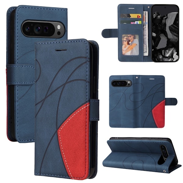 Til Google Pixel 9 Pro XL KT - serie - 1 dobbeltfarve etui Blue