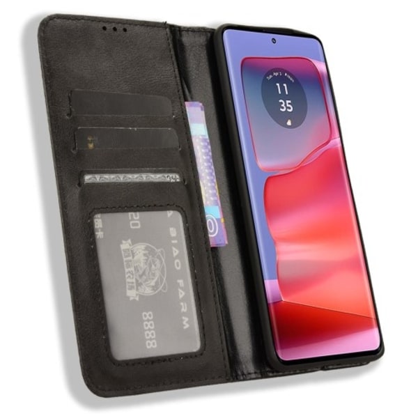 For Motorola Moto Edge 50 Pro 5G / Edge 50 5G Case Wallet Case Shell Black