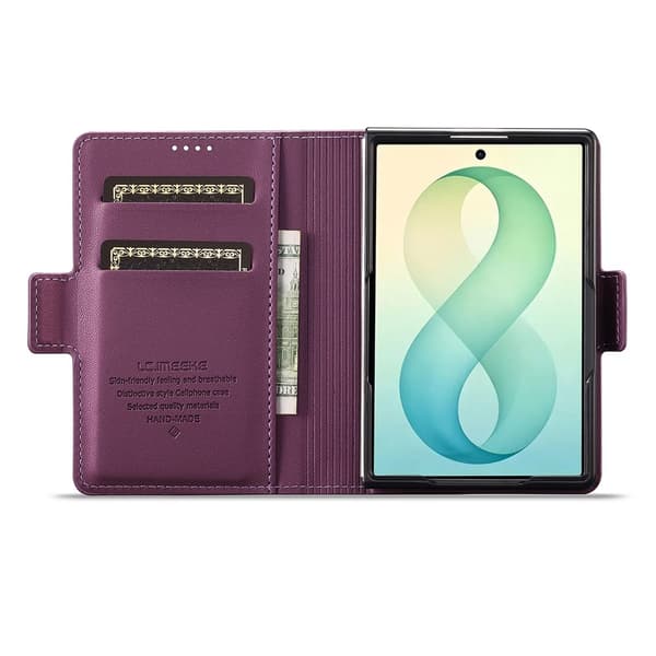 LC.IMEEKE Telefonplånboksfodral med stöd till Samsung Galaxy Z Fold8 Lila