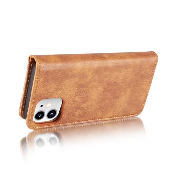 DG.MING iPhone 12 Mini Tyylikäs Lompakkokotelo - Ruskea Brown