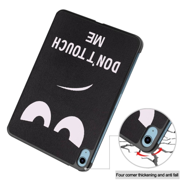 Apple iPad 10.9 2022 Slim fit tri-fold fodral - Don't Touch multifärg