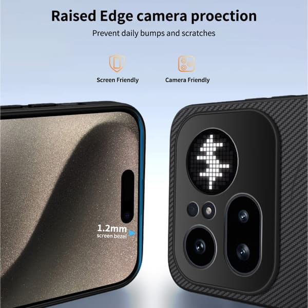 WANLONFENG Til Nothing Phone 4a Pro Magnetisk Mobildeksel med Skjermbeskytter Black