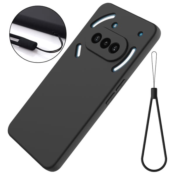 För Nothing Phone (3a) Silikonskal Mobilskal med Handrem Transparent