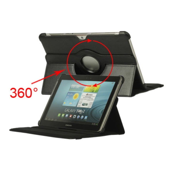 360 Rotasjonsveske Samsung Tab 2 10.1" Black