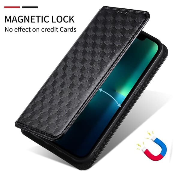 Rhombus tegnebog taske til Google Pixel 7a - Sort Black