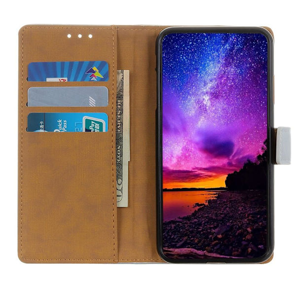 Wallet Stand Mobiltelefon Taske til Xiaomi Redmi Note 9 - Sort Black