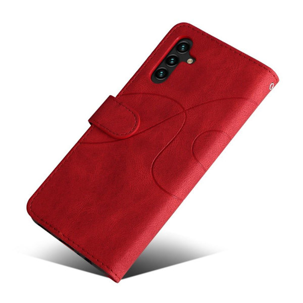 Til Samsung Galaxy A34 5G KT Series-1 Pung Telefontaske - Rød/Sort Red